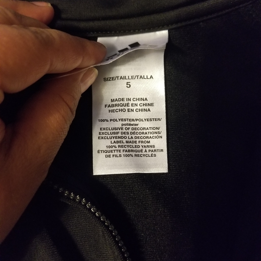 NWT Adidas Tracksuit Size 5 Color Black/White - Picture 9 of 12